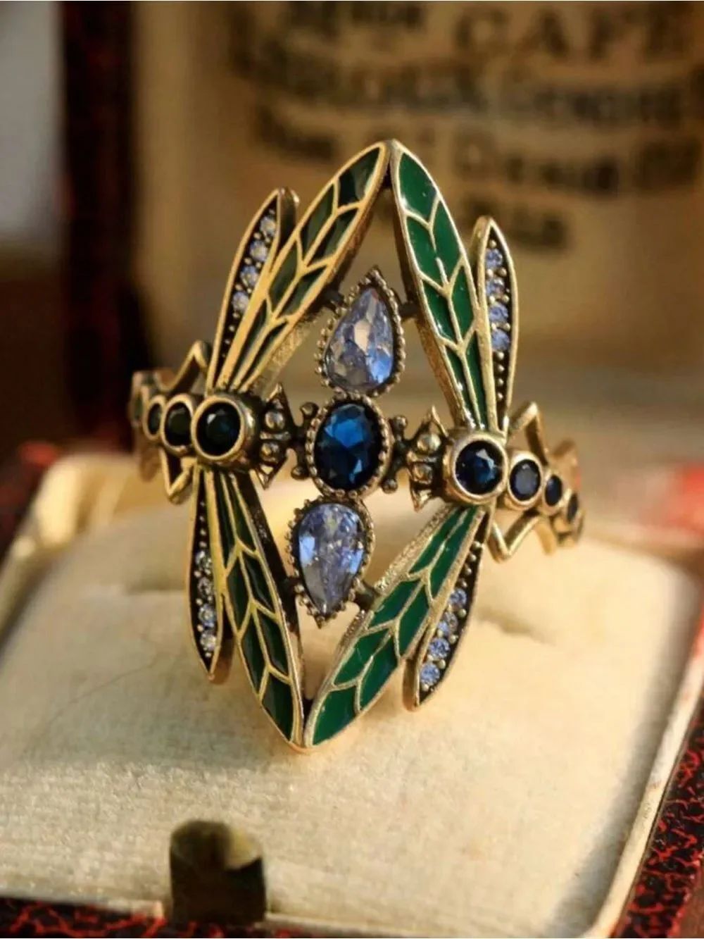 Dragonfly Statement Ring A2036